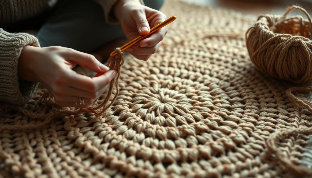 jute rug crochet pattern steps