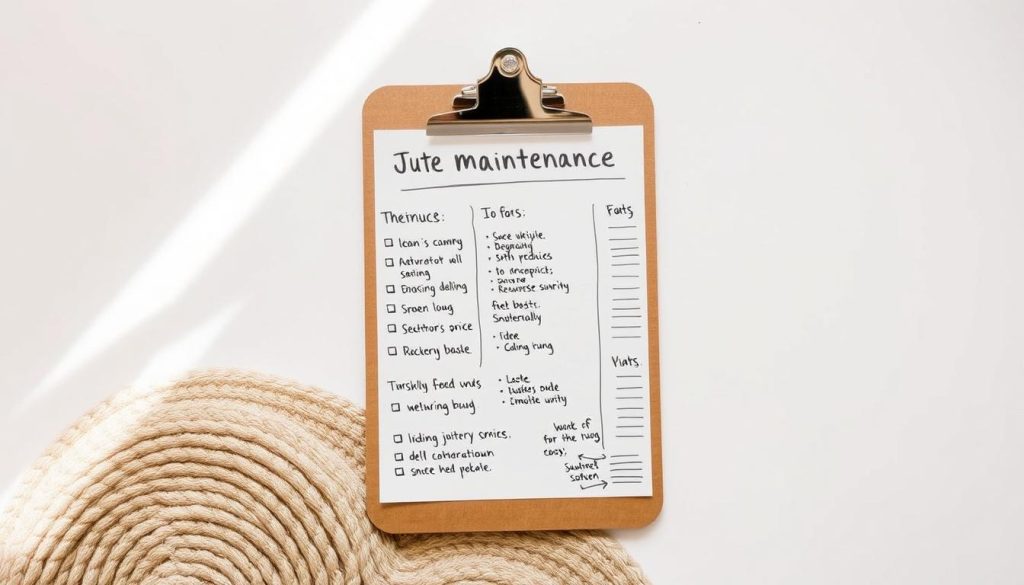 jute rug maintenance schedule