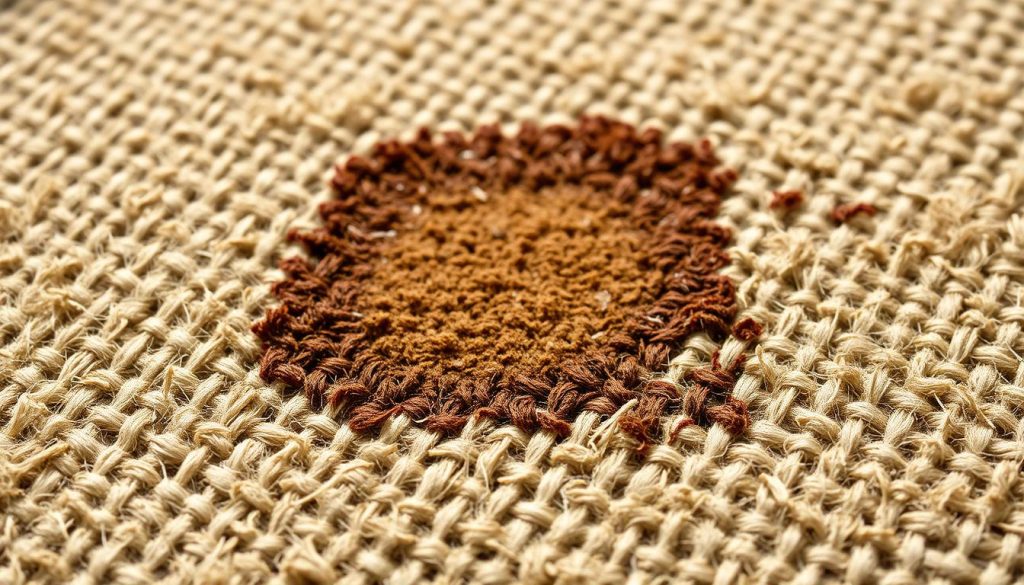 jute rug stain detection