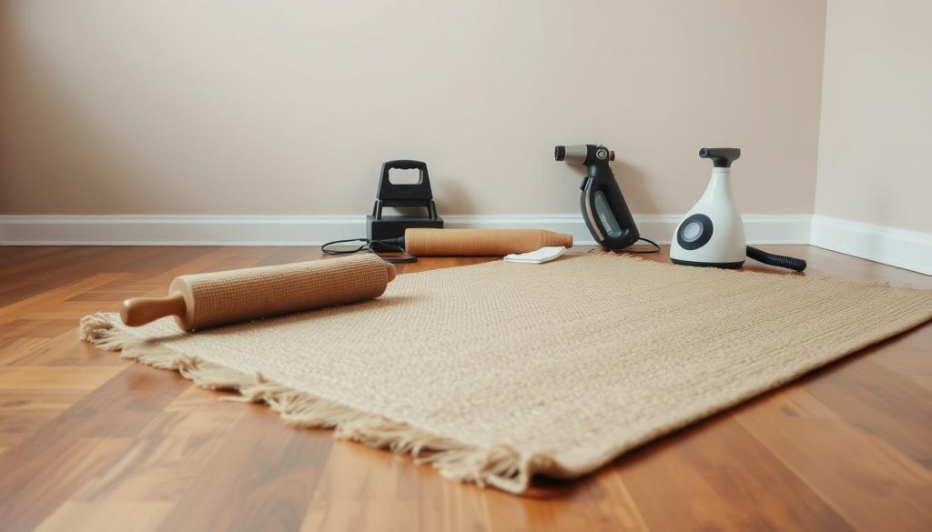 rug flattening methods